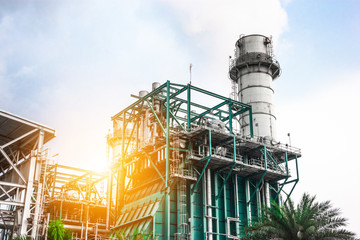 Industrial zone. Plant oil and gas refinery industry.