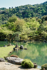 Traditional Japanese garden in Kyoto