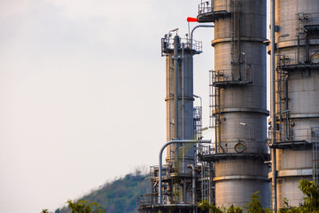 Industrial zone. Plant oil and gas refinery industry.