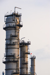 Industrial zone. Plant oil and gas refinery industry.