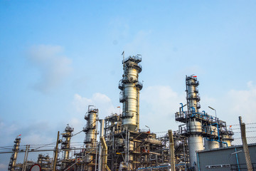 Fototapeta na wymiar Industrial zone. Plant oil and gas refinery industry.