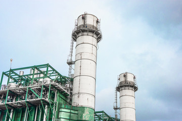 Industrial zone. Plant oil and gas refinery industry.