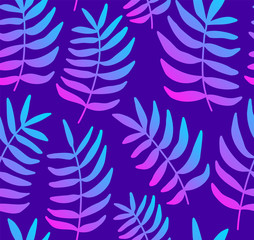 Fototapeta na wymiar Tropical Gradient Leaves Pattern. Fashion Palm print.