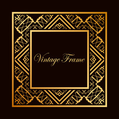 Obraz premium Art Deco frame border