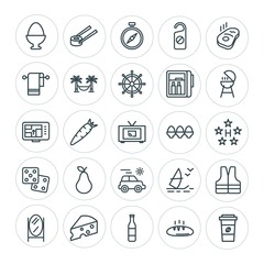 Modern Simple Set of food, hotel, drinks, travel Vector outline Icons. ..Contains such Icons as  modern,  paper, interior, compass,  piece and more on white background. Fully Editable. Pixel Perfect