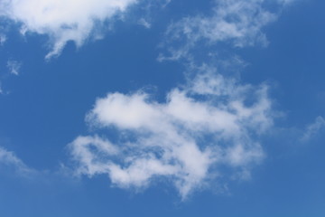 Blue sky with white cloud