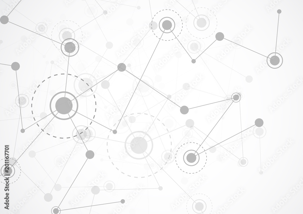 Poster abstract connecting dots and lines. connection science background. vector illustration
