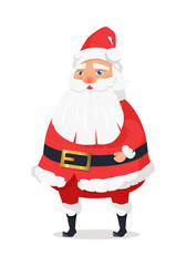 Isolated Standing Santa Clause on White Background