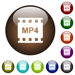 mp4 movie format color glass buttons