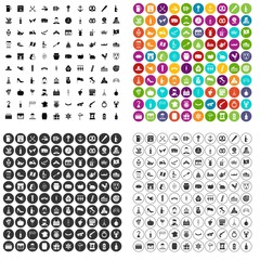 Fototapeta na wymiar 100 alcohol icons set vector in 4 variant for any web design isolated on white