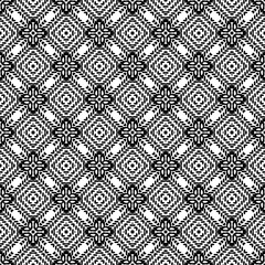 Black and White Seamless Ethnic Pattern. Tribal