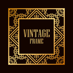 Art Deco frame border