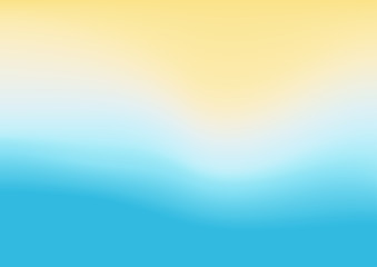 Top view sand and waves with foam background. Vacation and travel. Vector illustration.