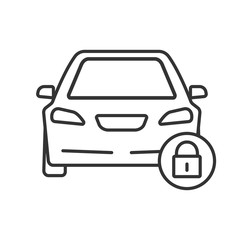 Locked car linear icon