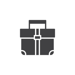 Briefcase vector icon. filled flat sign for mobile concept and web design. Office case simple solid icon. Portfolio symbol, logo illustration. Pixel perfect vector graphics