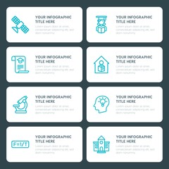 Flat science, education infographic timeline template for presentations, advertising, annual reports