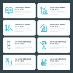 Flat science, education infographic timeline template for presentations, advertising, annual reports