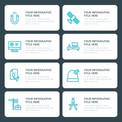 Flat science, education infographic timeline template for presentations, advertising, annual reports