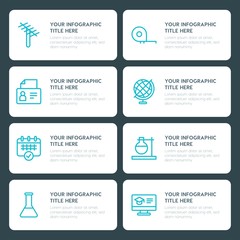 Flat science, education infographic timeline template for presentations, advertising, annual reports