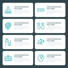 Flat science, education infographic timeline template for presentations, advertising, annual reports