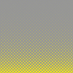 Fototapety  Geometryczny wzór elipsy półtonów - grafika wektorowa z żółtych ukośnych kropek eliptycznych na szarym tle