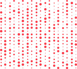 Red and White Polka Dot Background -Pattern