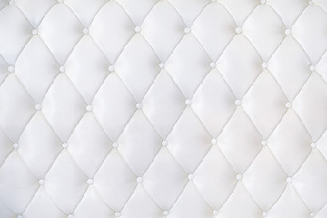 Leather Upholstery Sofa Background. White Luxury Decoration Sofa.