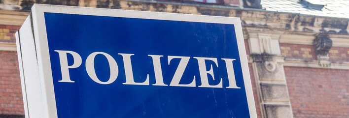 symbolisches Polizei Schild 