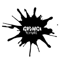 Hand drawn grunge texture. Abstract ink drops background. Black and white grunge illustration. Vector watercolor artwork pattern.