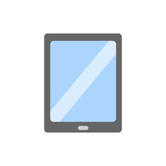 Tablet vector icon in flat style isolated.