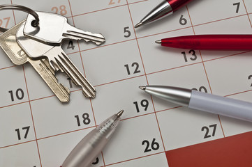 Umzug, Kalender und Schlüssel
