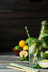 Refreshing summer drink: cucumber-lime lemonade