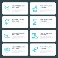 Flat science, education infographic timeline template for presentations, advertising, annual reports