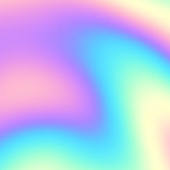 Soft blending abstract gradient background vector. Blur smooth background. Holographic colors. Vector image.