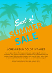 Fototapeta na wymiar End Of Summer Sale banner design template