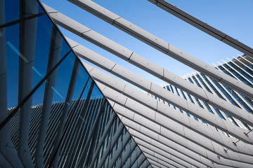 Glass windows on modern building