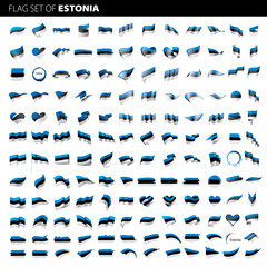 Estonia flag, vector illustration