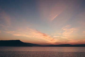 Fototapeta premium Scenic sunset on the lake