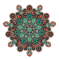 Vector round abstract circle. Mandala style.