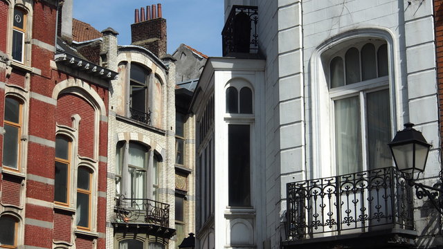 Brüssel: Schöne Altbaufassaden der Jahrhundertwende