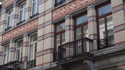 Brüssel: Schöne Altbaufassaden, Wohnviertel