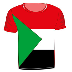 T-shirt flag Sudan