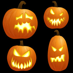 different Halloween pumkpins