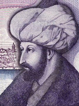 Mehmed The Conqueror Portrait From Turkish Money