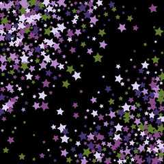 Fototapeta na wymiar Stars confetti background. Celebration confetti decoration. Rich VIP premium design