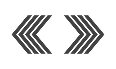 Left and right arrows. Vector illustration.