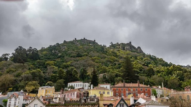 Castelo dos mouros timelapse in Sintra