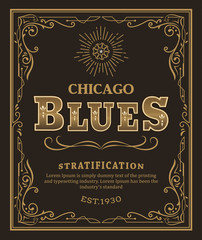 Vintage typography label design retro frame poster vector