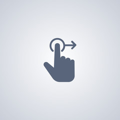 Gesture touch scroll right icon