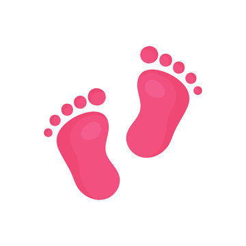 Cartoon Baby footsteps, footprint.